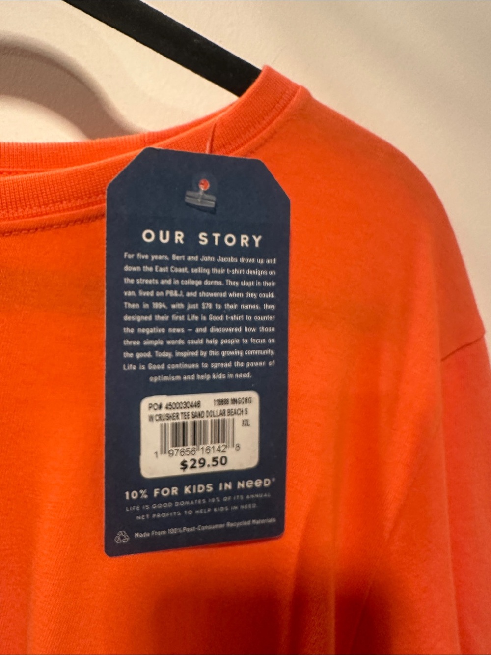 NEW Life Is Good Orange Sand Dollar Graphic Tee XXL - Picture 3 of 8